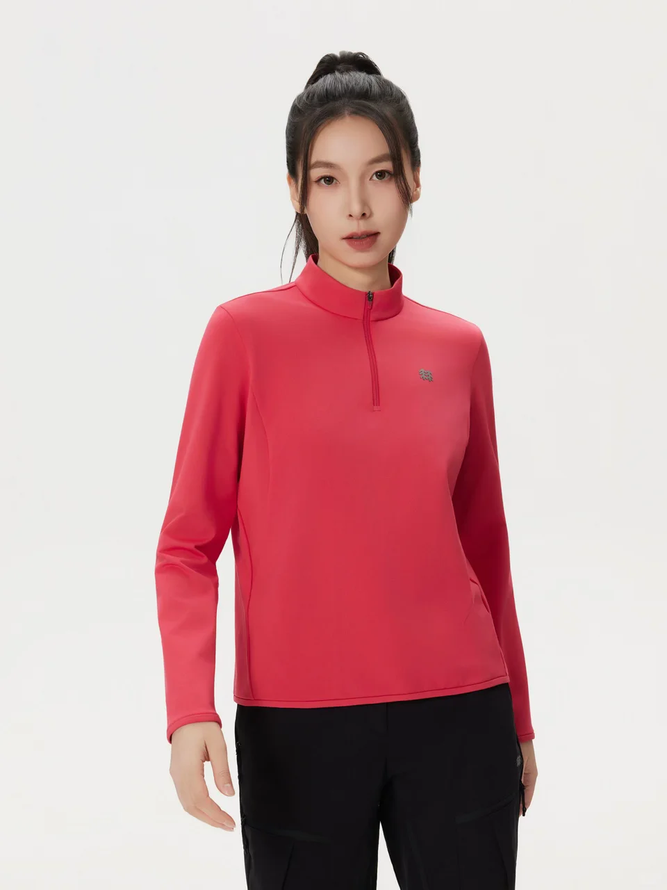 可隆｜女士拉绒半拉链长袖T恤 当季新品！