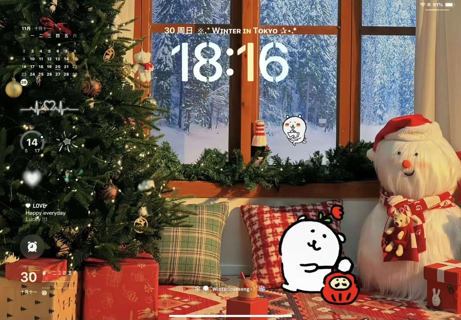 冬日可爱风iPad壁纸~