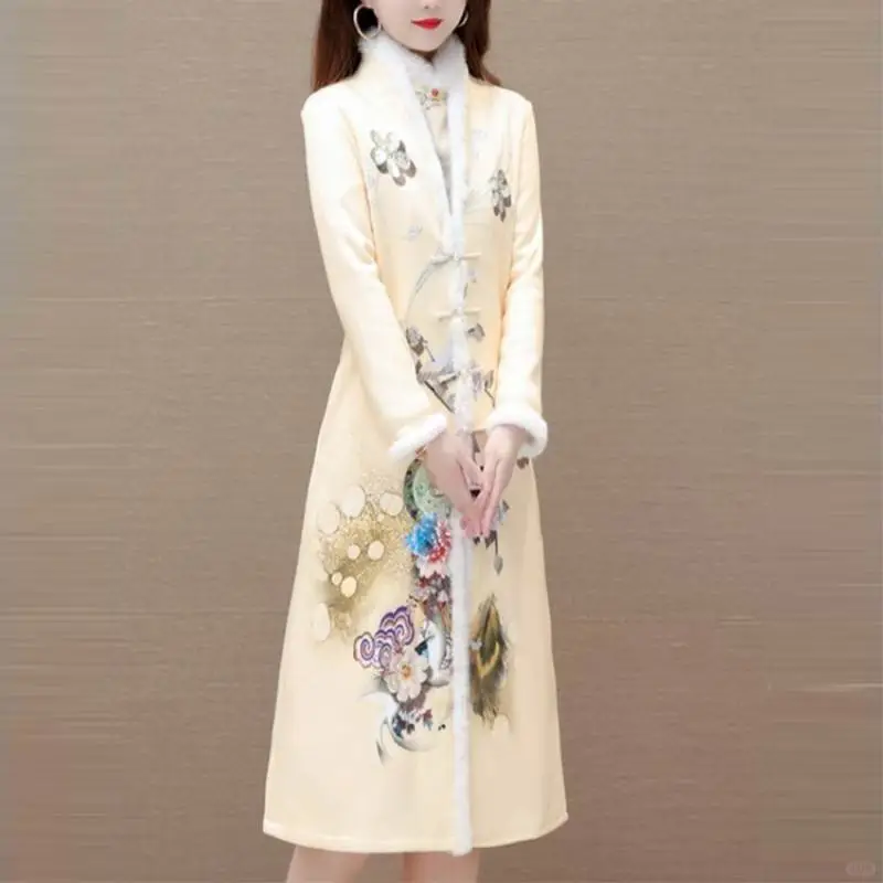 2025新款中国风格改良版秋冬女式旗袍