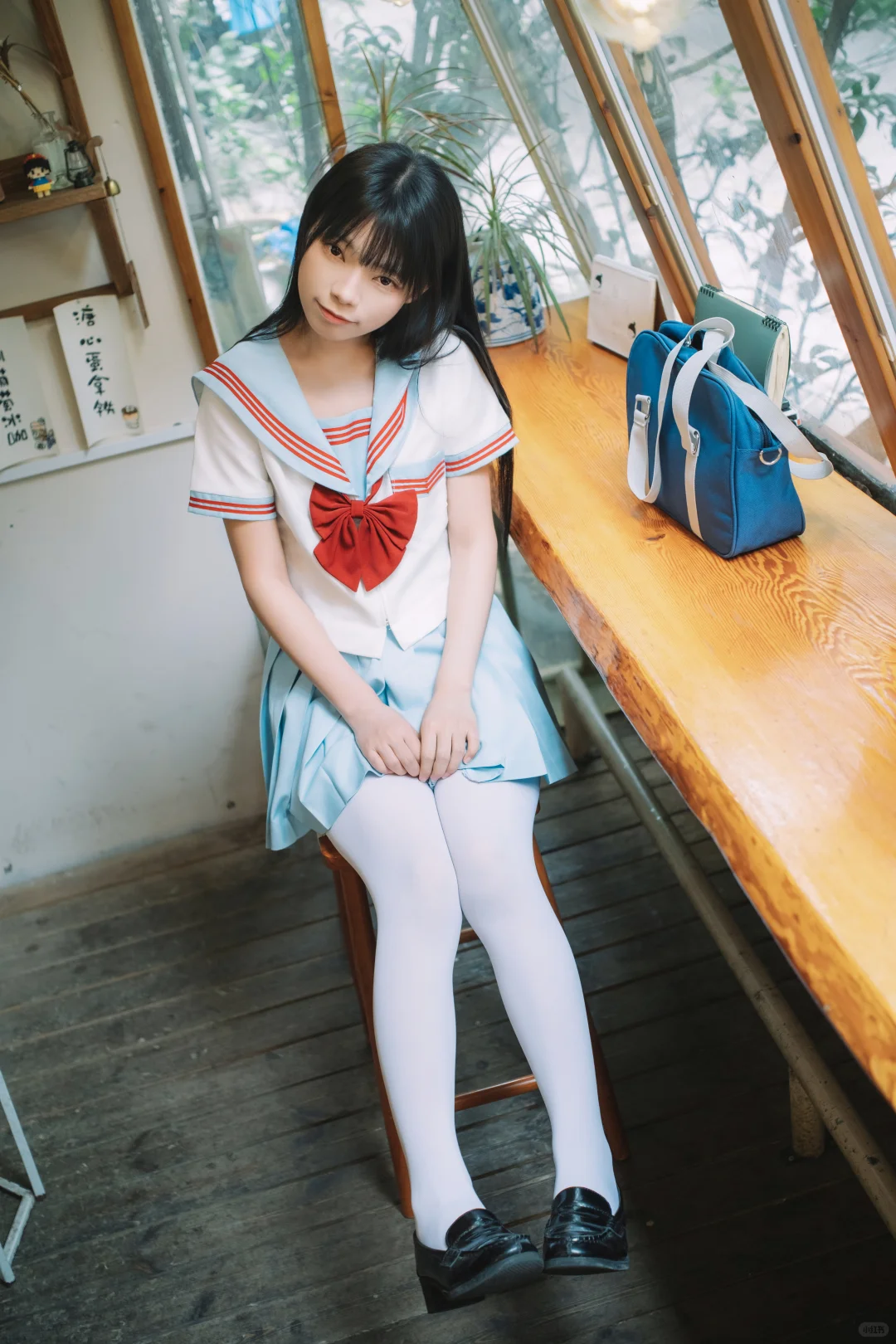 一起在咖啡店复习吧🐰