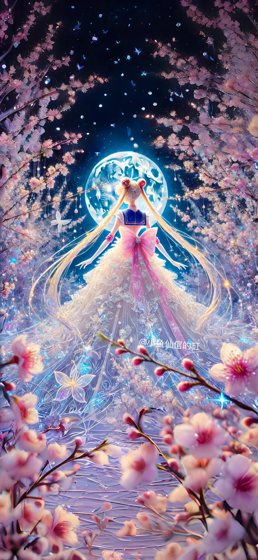 惊！美少女在百花下演绎绝美婚纱，美到窒息