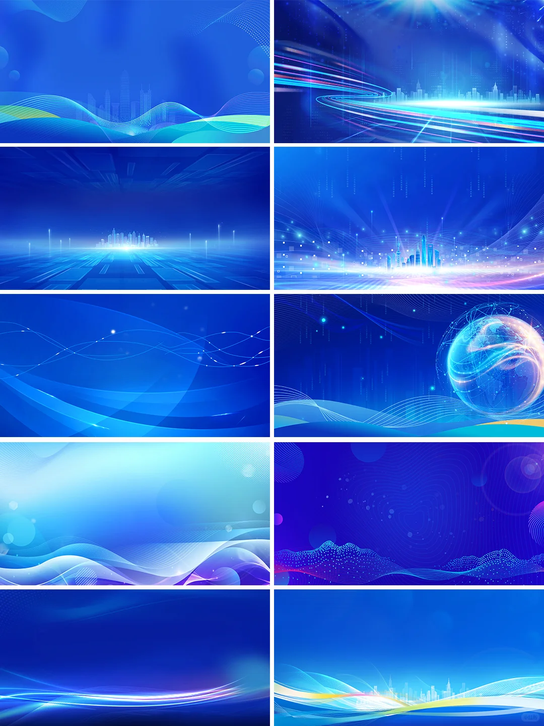 【101期】蓝色科技主题海报背景图素材