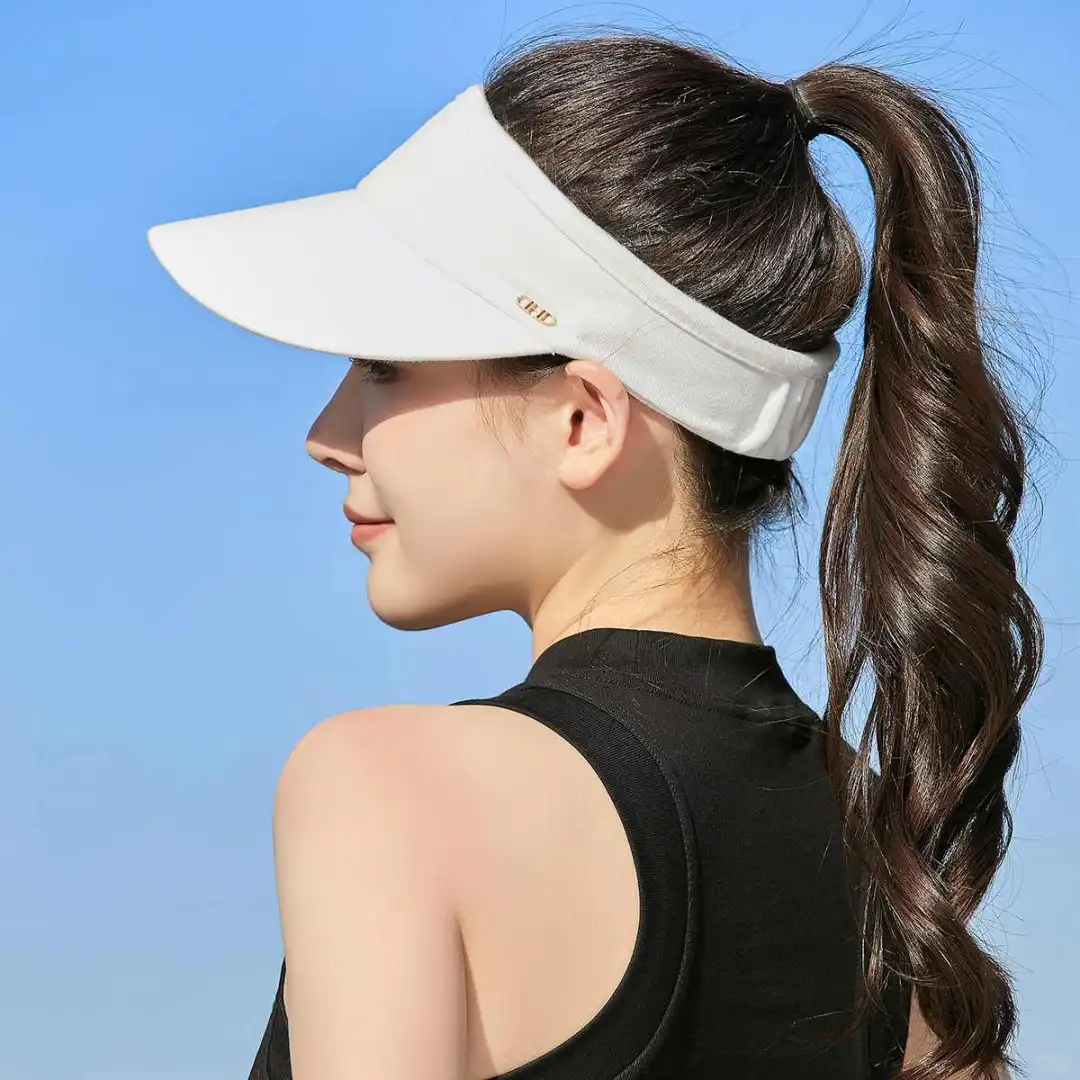 夏季防晒遮阳抗UV女士户外空顶帽遮脸休闲