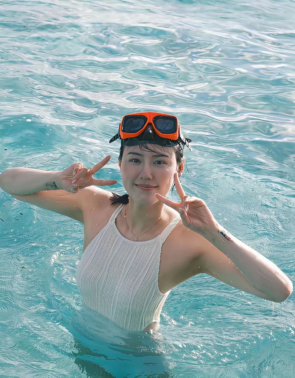 夏日出海拍照姿势💙刘湘，可纯可欲❤