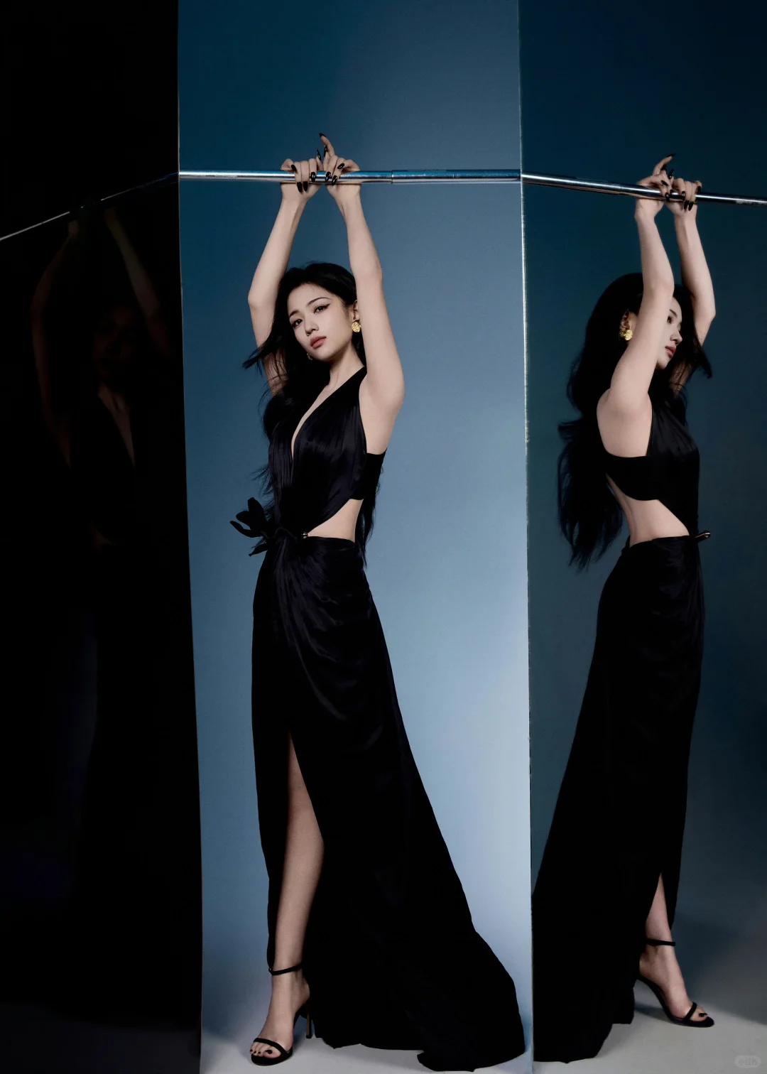 代露娃尖叫之夜红毯🐈‍⬛黑色镂空长裙好迷人