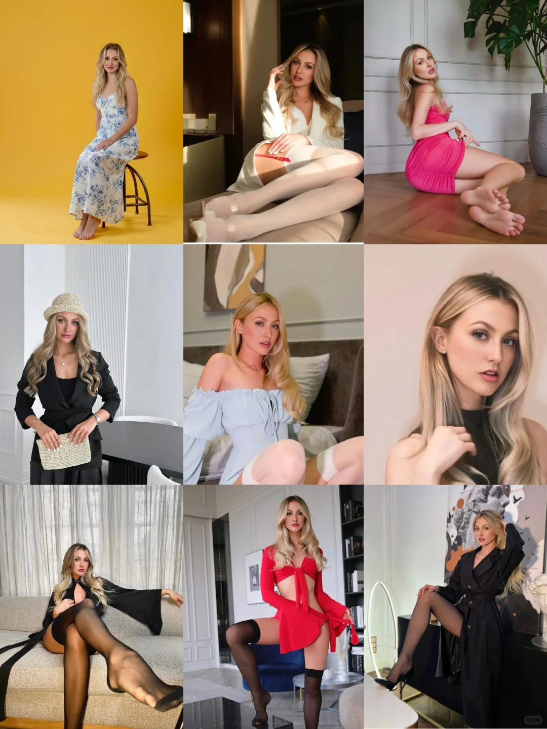 177cm金发长腿甜心女神