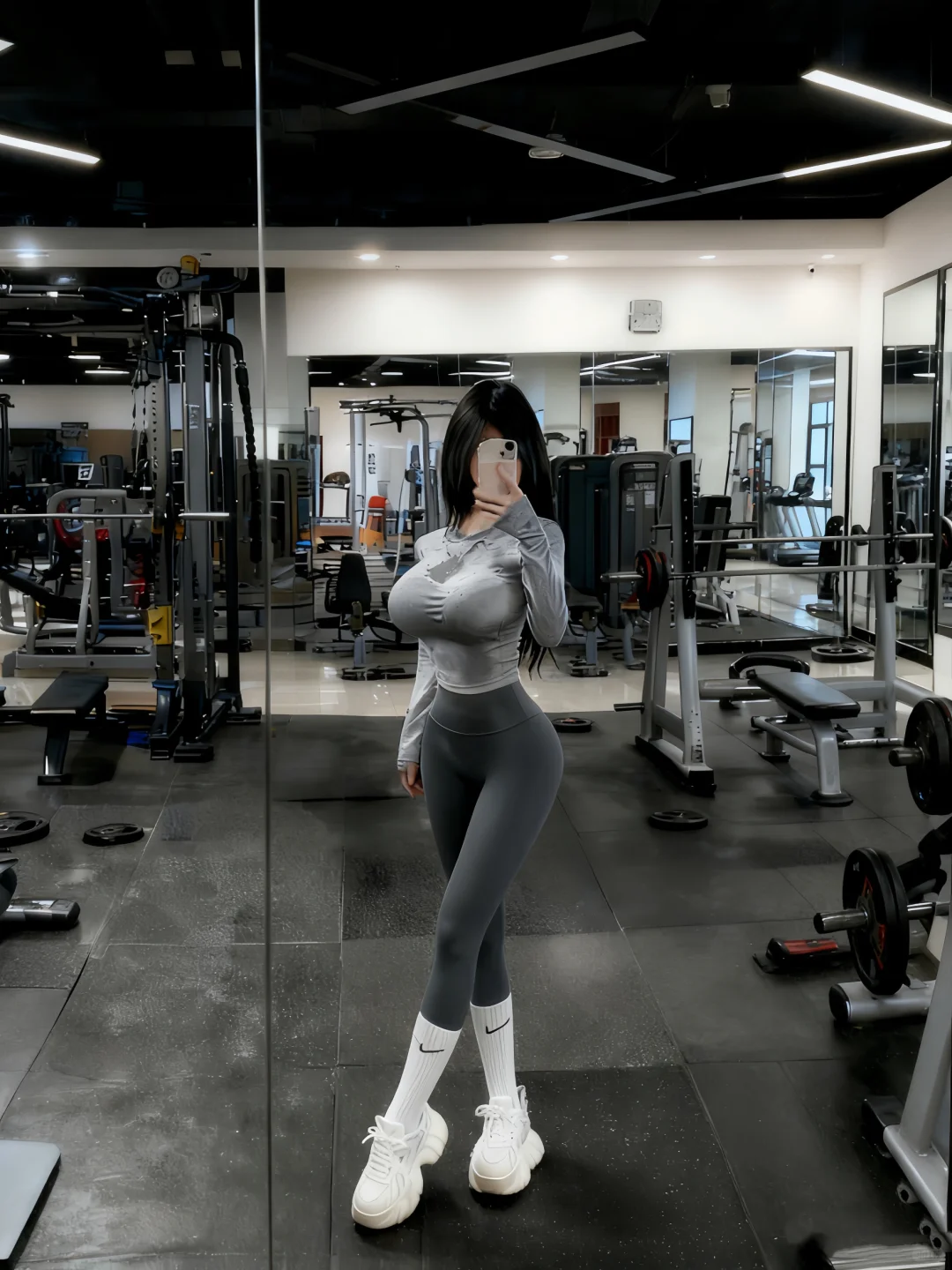 健身房拍照姿势get√