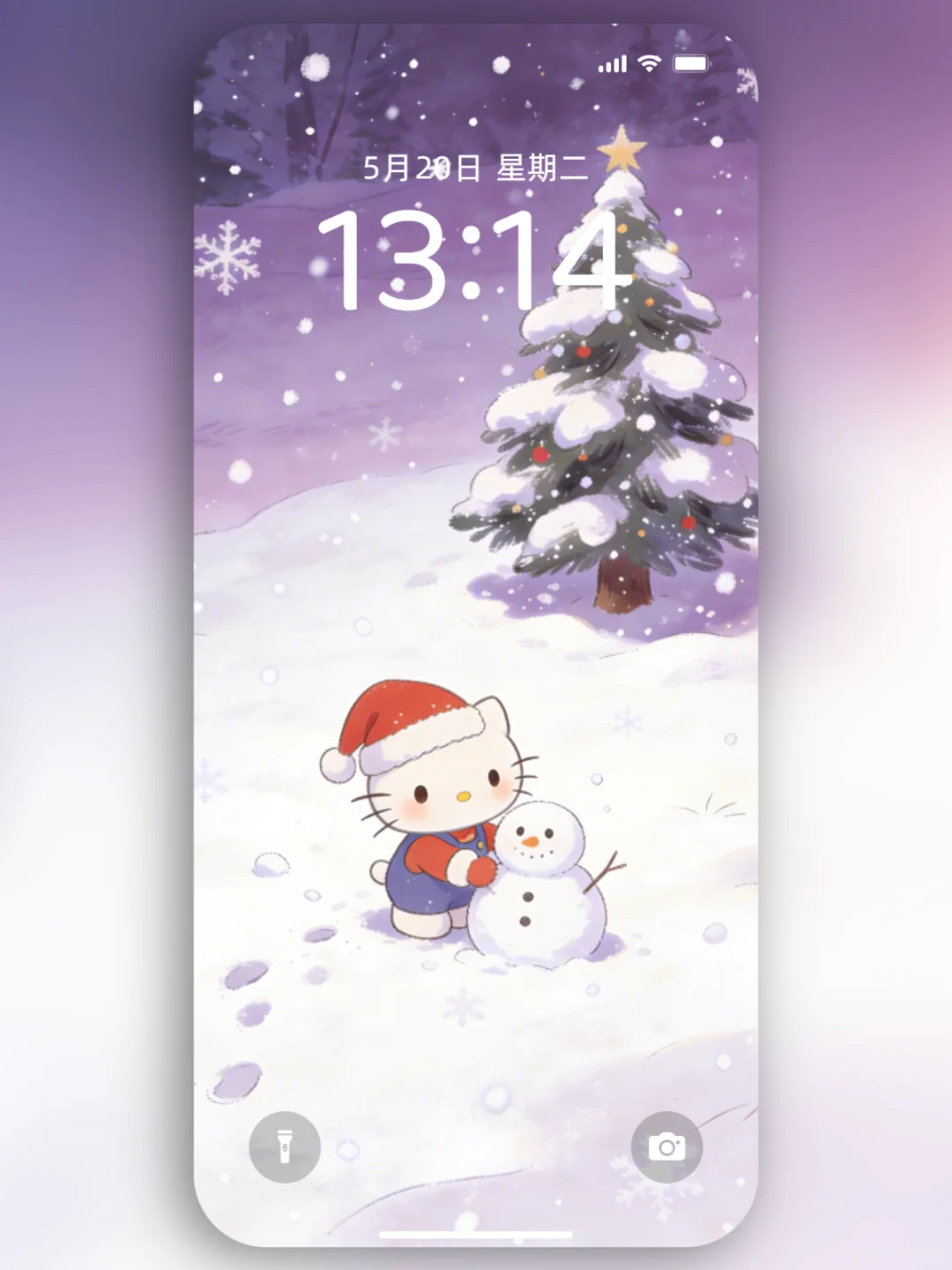 🎄Hello Kitty的❄️冬日萌趣 |壁纸