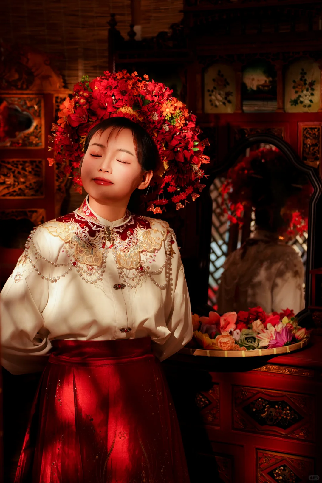 簪花拍照，泉州的浪漫仪式感