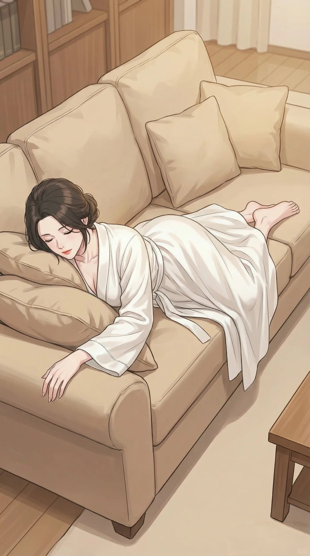 休息在家沙发上睡觉，敲门声响起