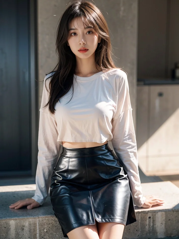 AI绘画 S219｜邻家女孩长袖短裙有气质