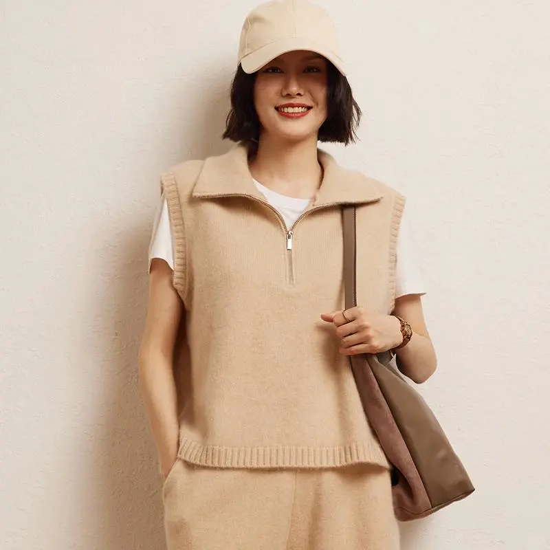 🍃万搭叠穿！羊绒马甲女秋新款超保暖