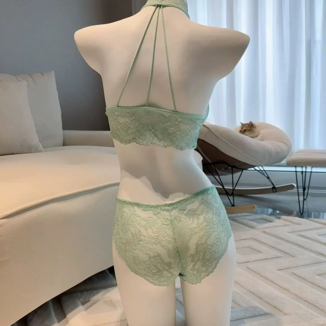 薄荷绿蝴蝶结项圈、胸衣、小吊带～