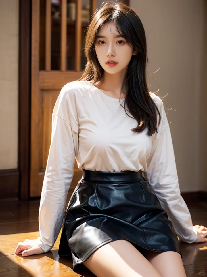 AI绘画 S219｜邻家女孩长袖短裙有气质