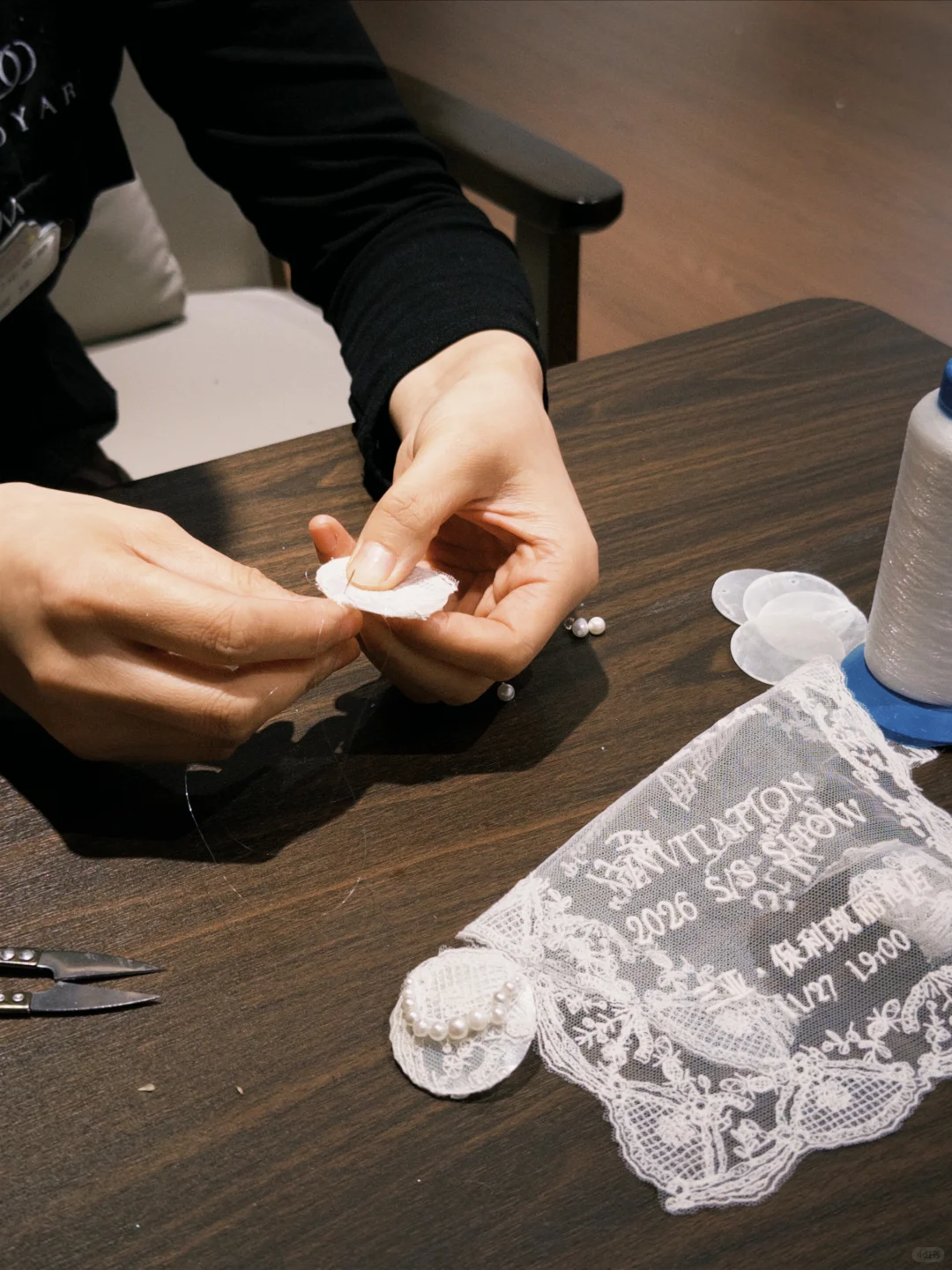 蕾丝➕贝壳 作耳饰