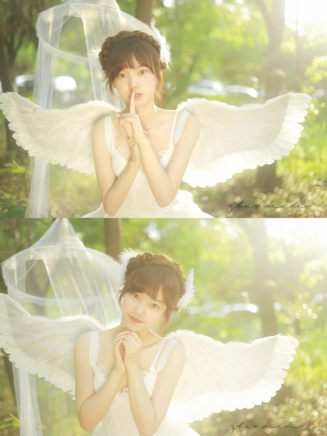 天使翅膀拍照！