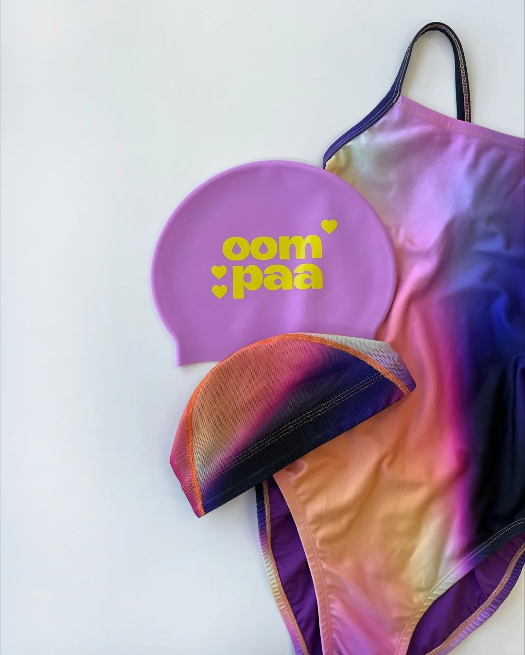 OOMPAA 新款双层深海.夕阳. 紫油彩泳衣