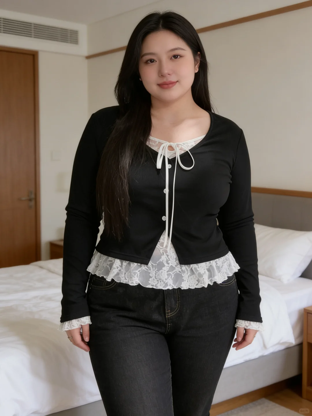 微胖秋冬｜黑白蕾丝叠穿显瘦又撩人✨