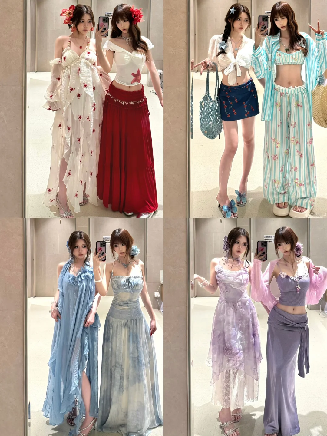 4️⃣0️⃣套‖回顾一下夏季的海岛风穿搭～