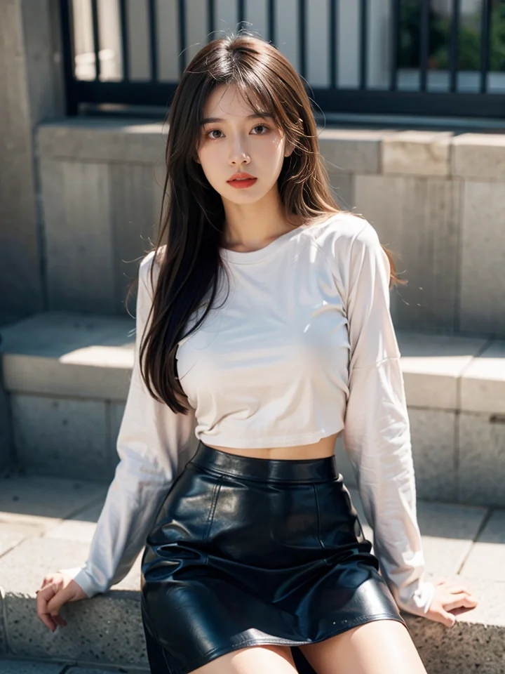 AI绘画 S219｜邻家女孩长袖短裙有气质