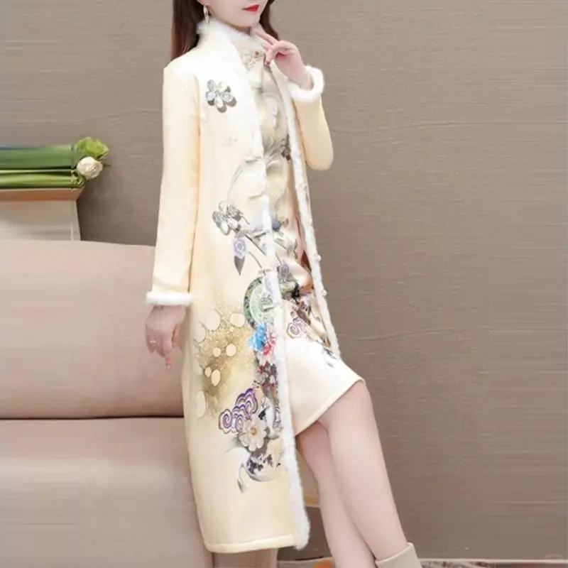 2025新款中国风格改良版秋冬女式旗袍