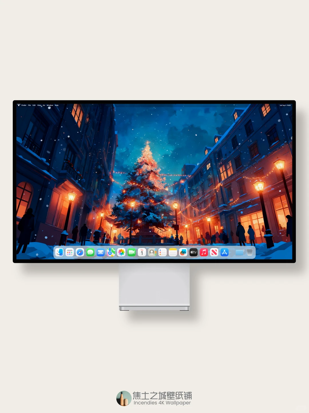 壁纸 | 雪夜的圣诞，有暖灯亮起