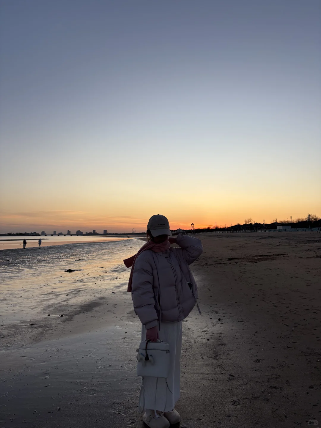 海边黄昏拍照 浪漫氛围时刻🩵