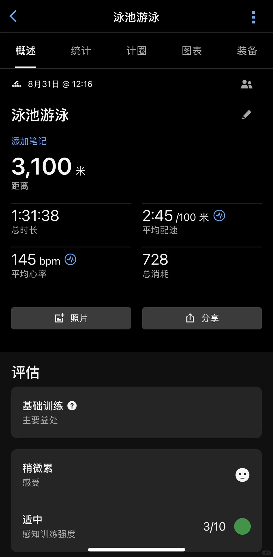 八月最后一次游泳