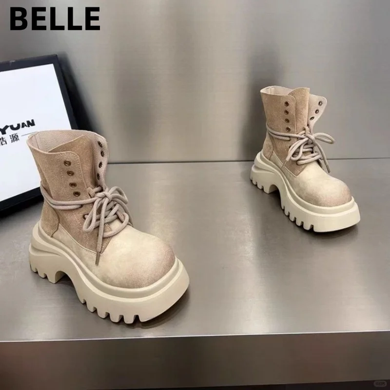 百丽2025新款英伦风靴子来啦～