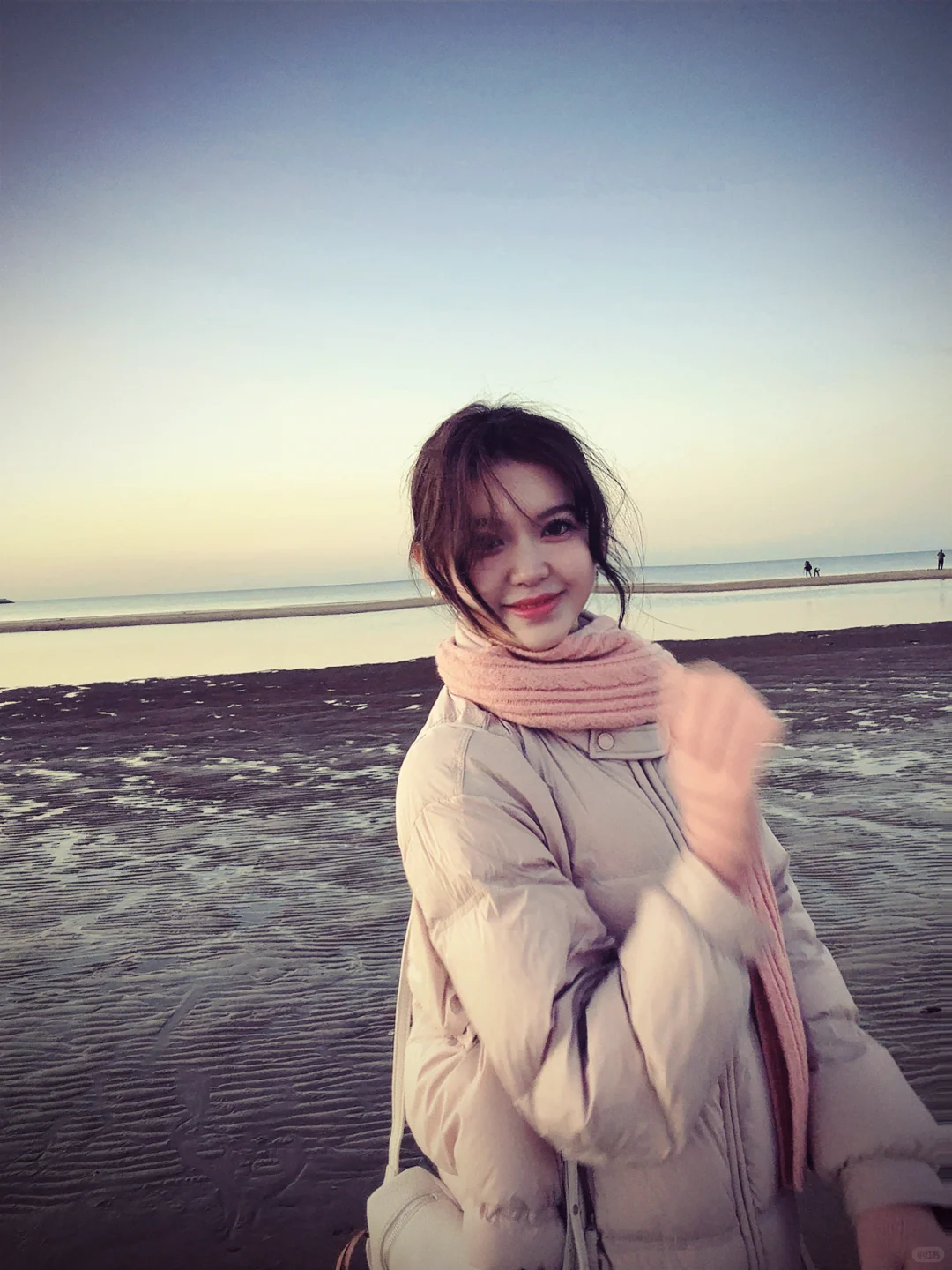 海边黄昏拍照 浪漫氛围时刻🩵