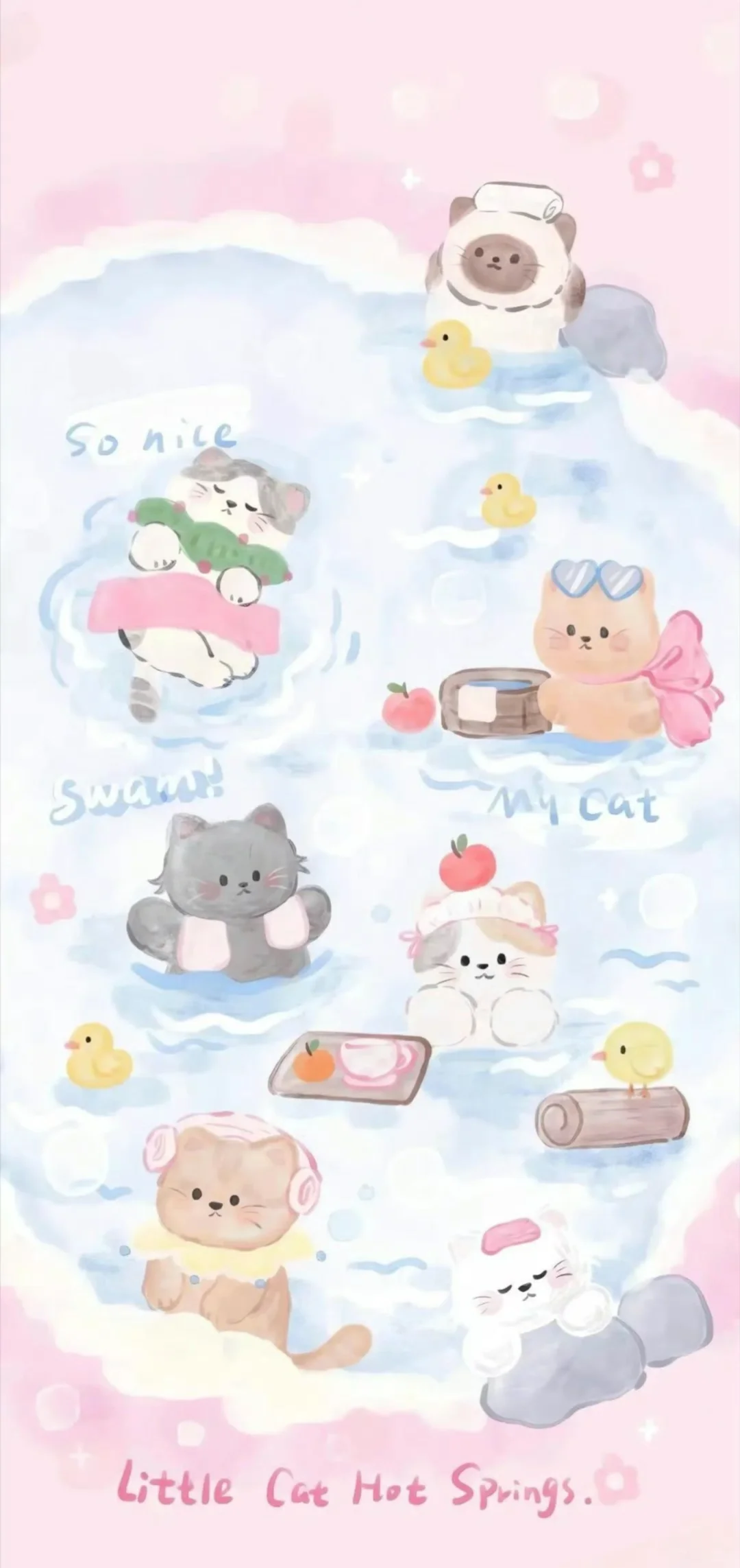 𝗪𝗲𝗖𝗵𝗮𝘁 |韩系ins风可爱蓝色系壁纸