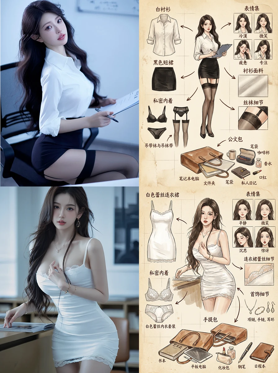 看看女神日常的内搭~细节拉满