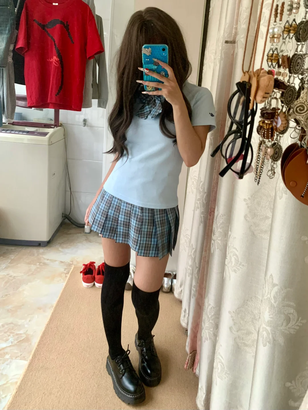 150｜78 JK压力袜黑白颜色不同长度对比！