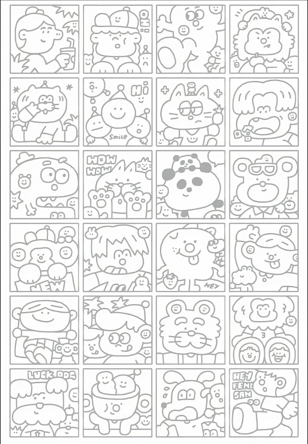 摸鱼必备线条画，开整（存图)，下方⬇️文件自取