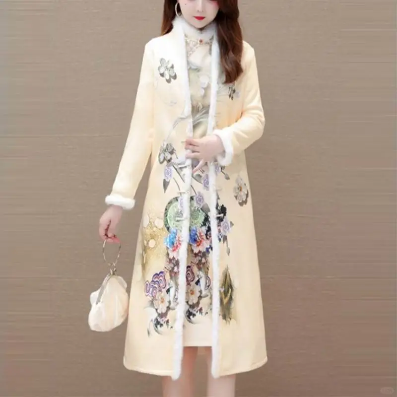 2025新款中国风格改良版秋冬女式旗袍