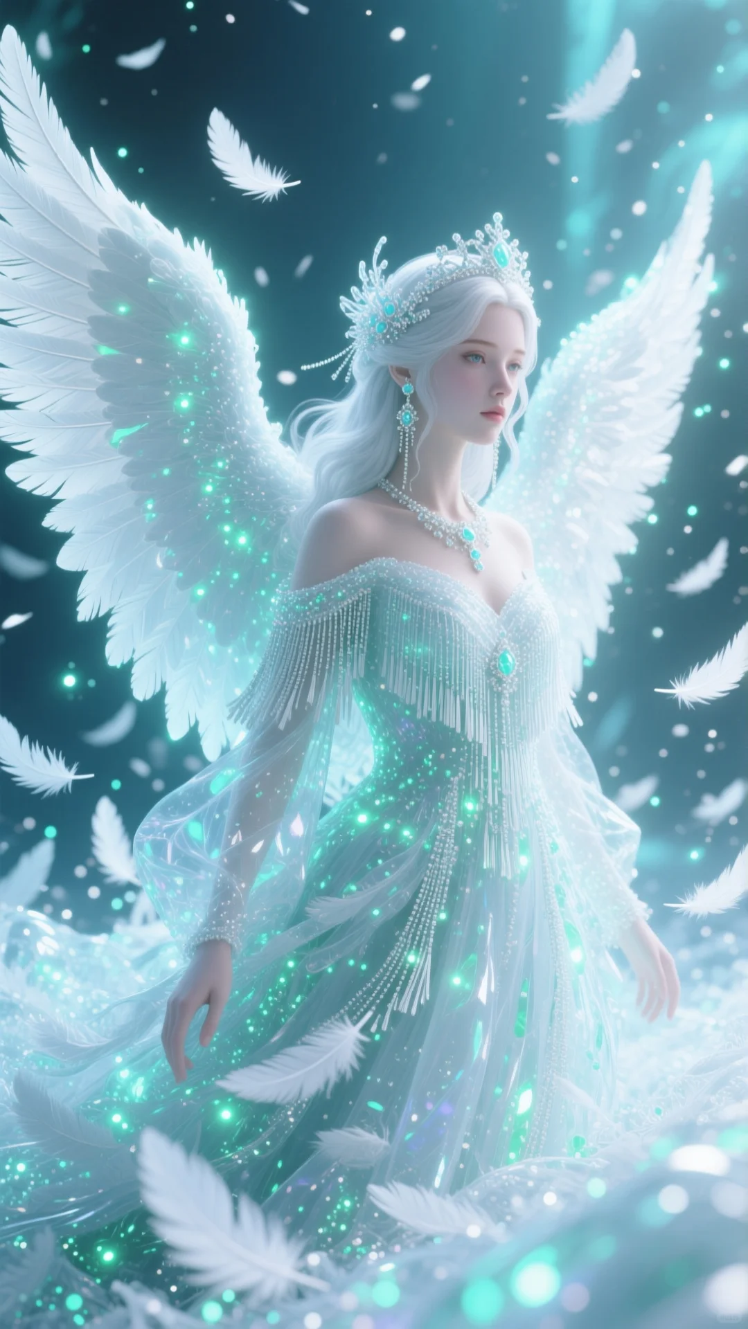 AI绘图打卡~白色精灵，纯洁与优雅的象征✨