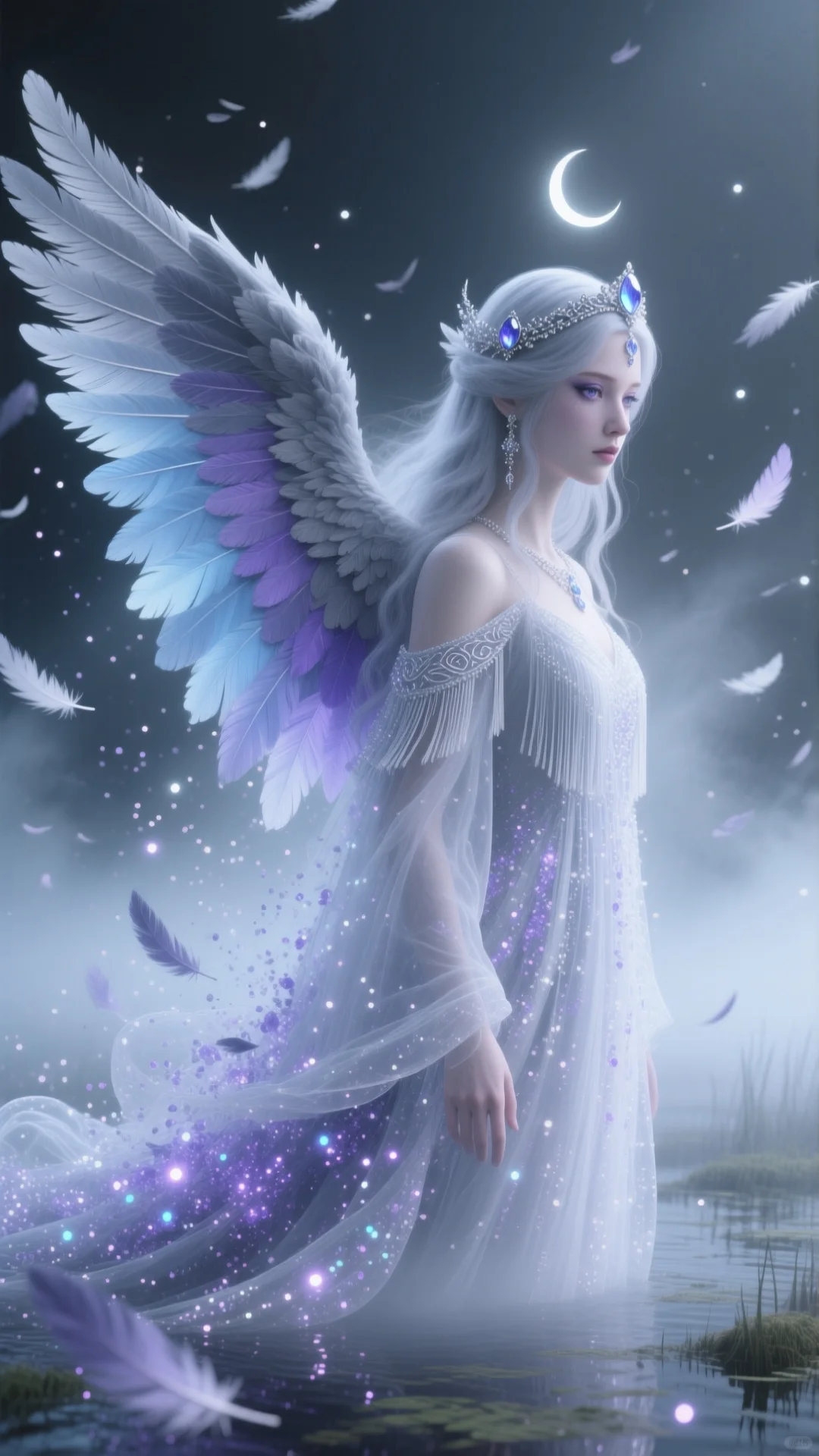 AI绘图打卡~白色精灵，纯洁与优雅的象征✨