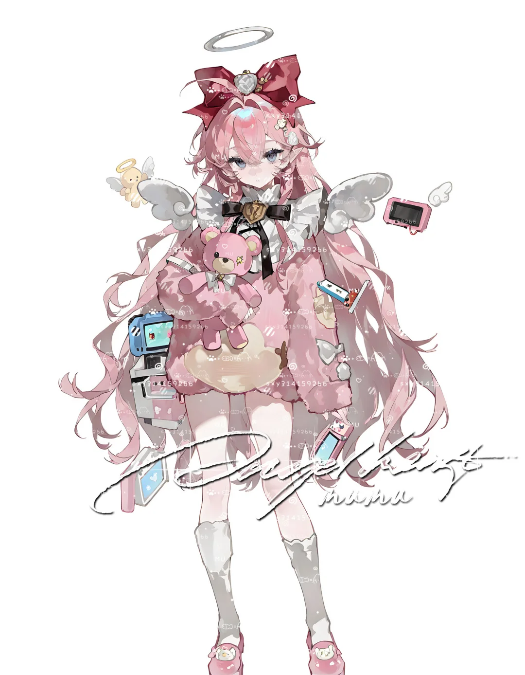 角色设计167｜玩游戏机的闪亮天使✨