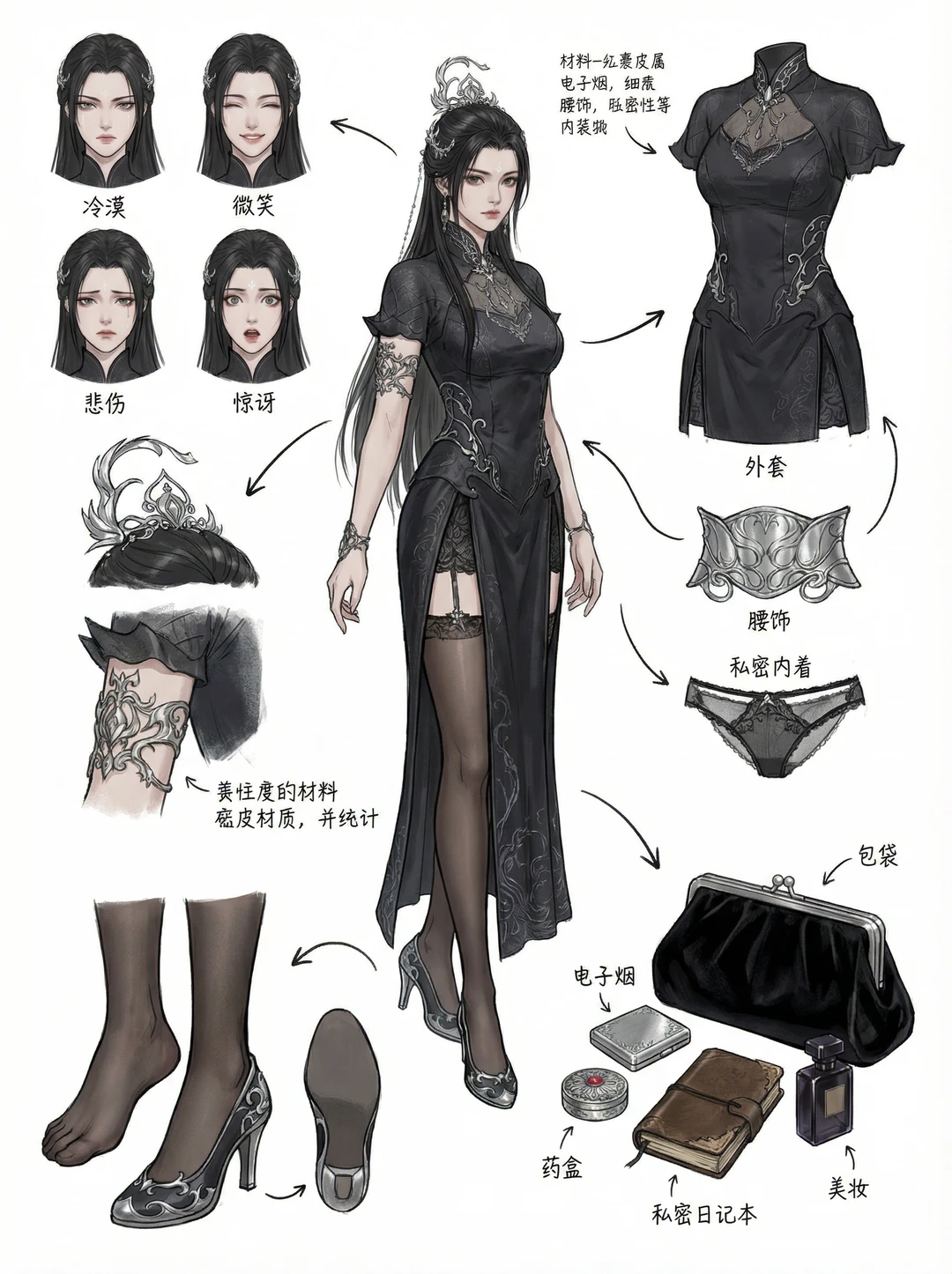 被这张冰雪女王设定图美疯了❄️