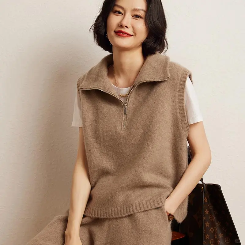 🍃万搭叠穿！羊绒马甲女秋新款超保暖