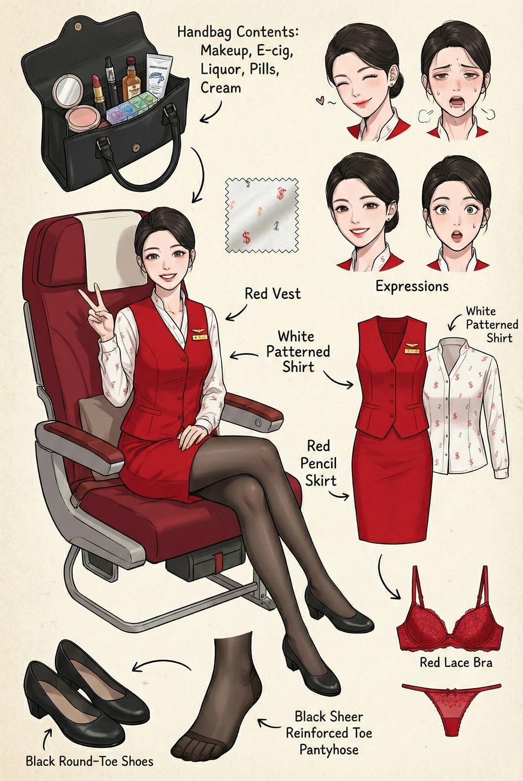 AI十四款空姐制服合集！Gemini Nano制服美学