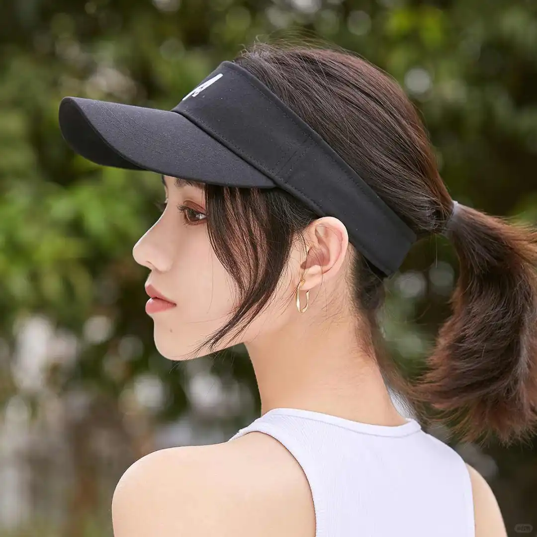 夏季防晒遮阳抗UV女士户外空顶帽遮脸休闲