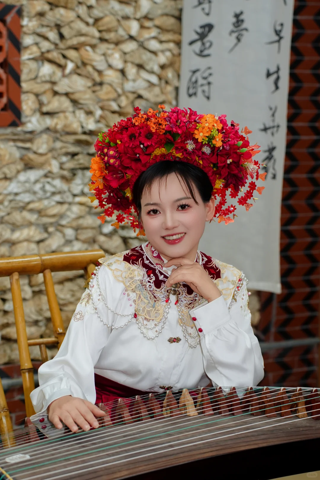 簪花拍照，泉州的浪漫仪式感