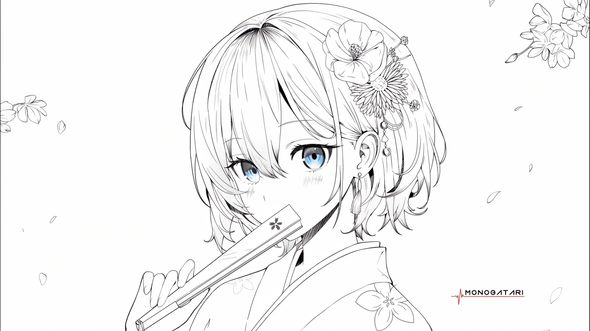 动态壁纸//动漫线稿动图来啦！！