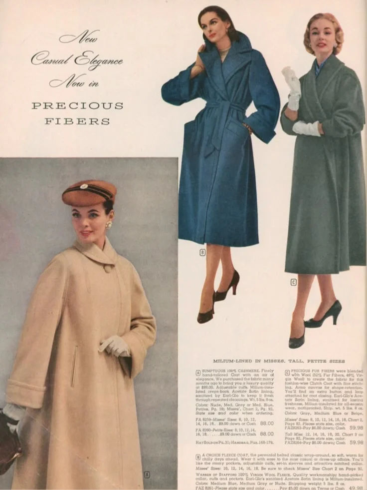 🧵1950s｜温暖的秋冬大衣