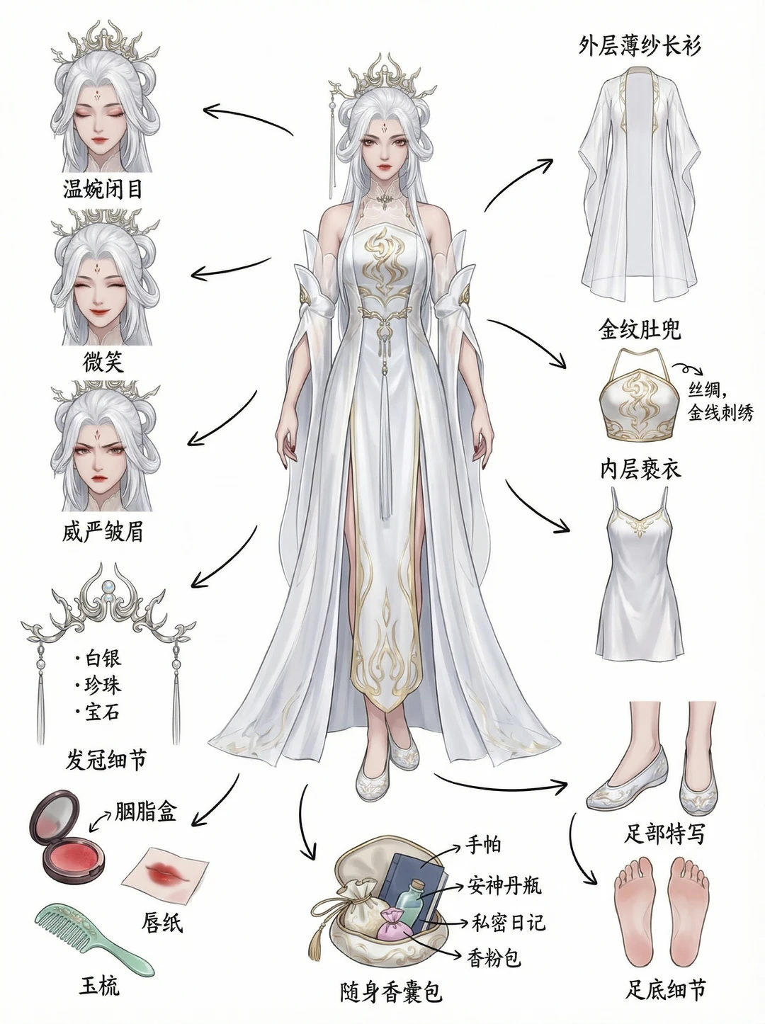 国漫角色像素拆解 白粉系列🥰