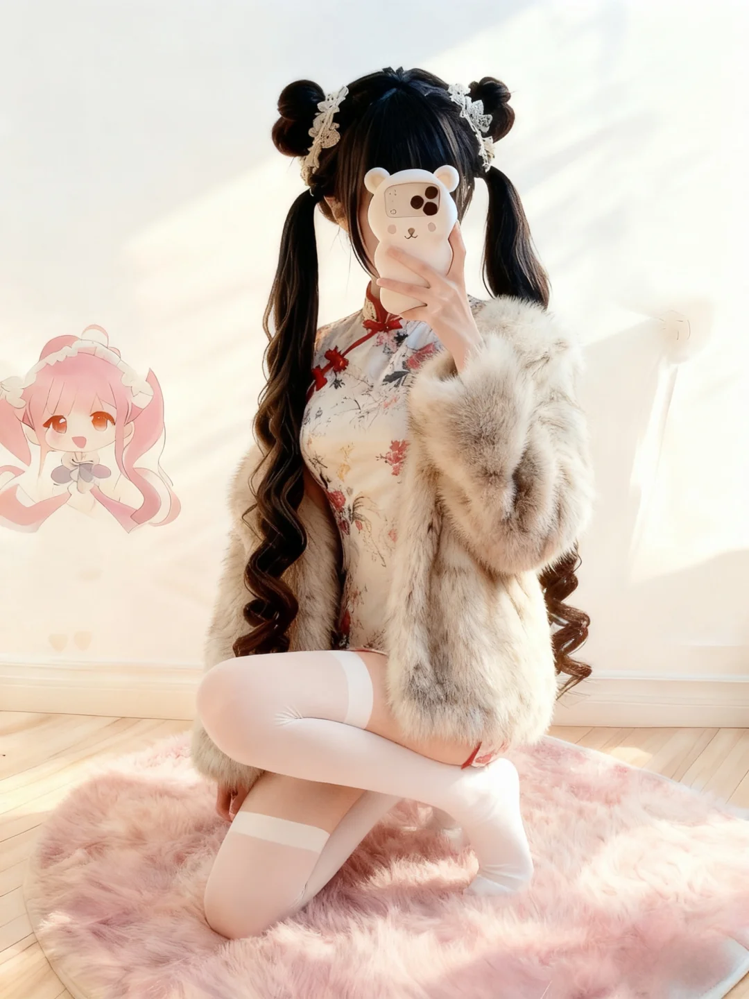 穿上我妈妈的貂毛，即少妇又萝莉简直少萝～