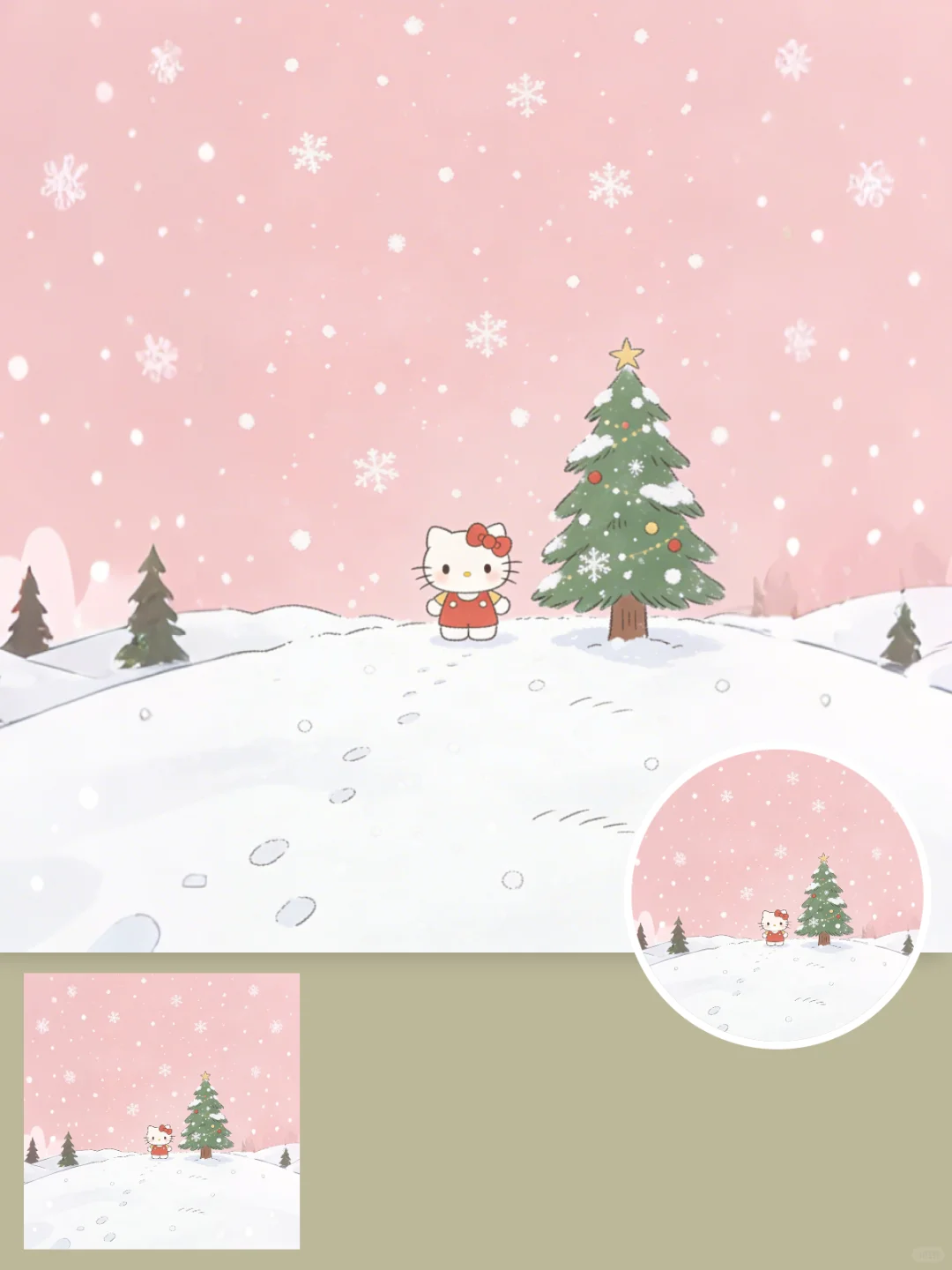 ❄️Hello Kitty的冬日氛围 |壁纸