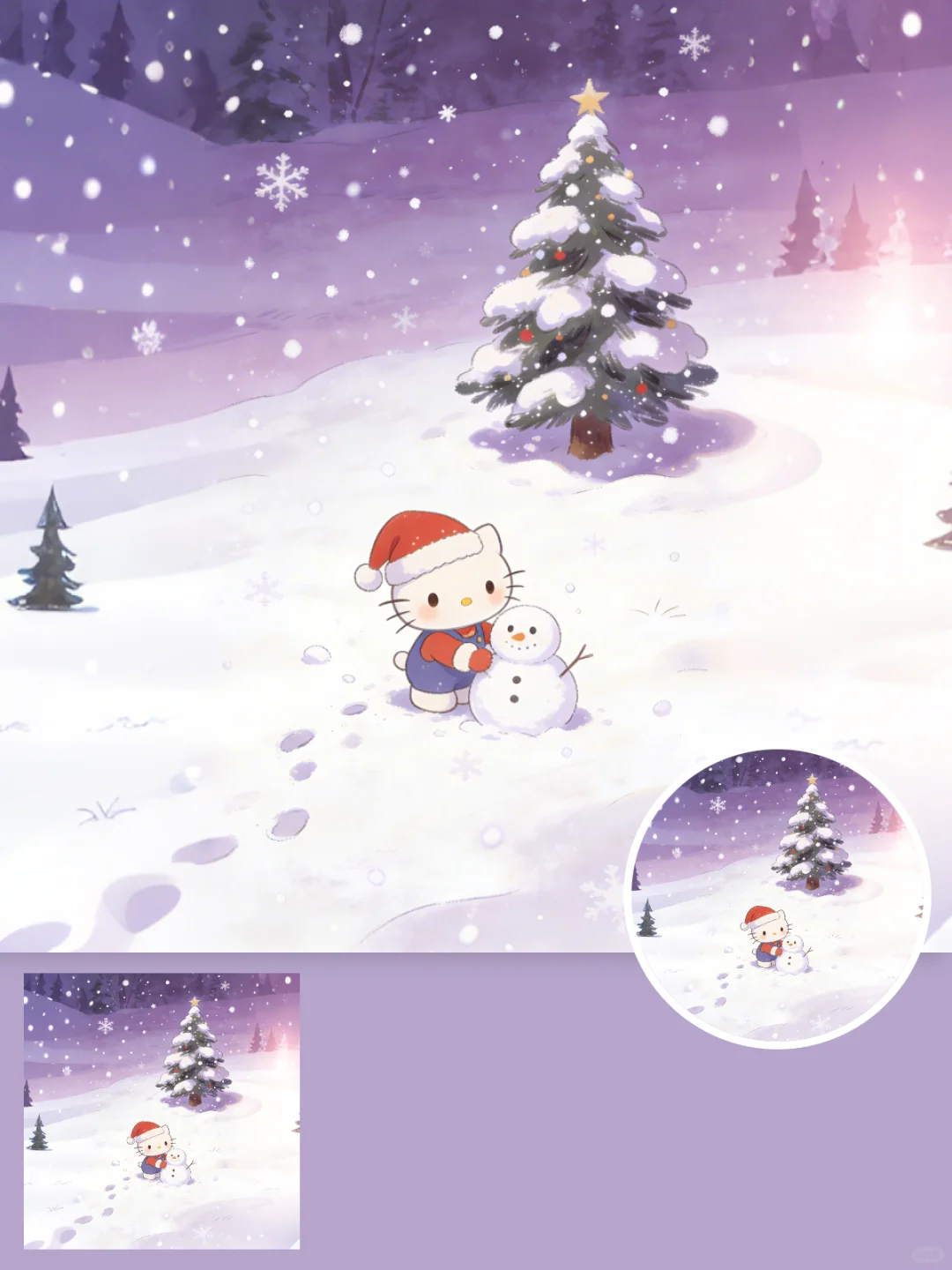 🎄Hello Kitty的❄️冬日萌趣 |壁纸