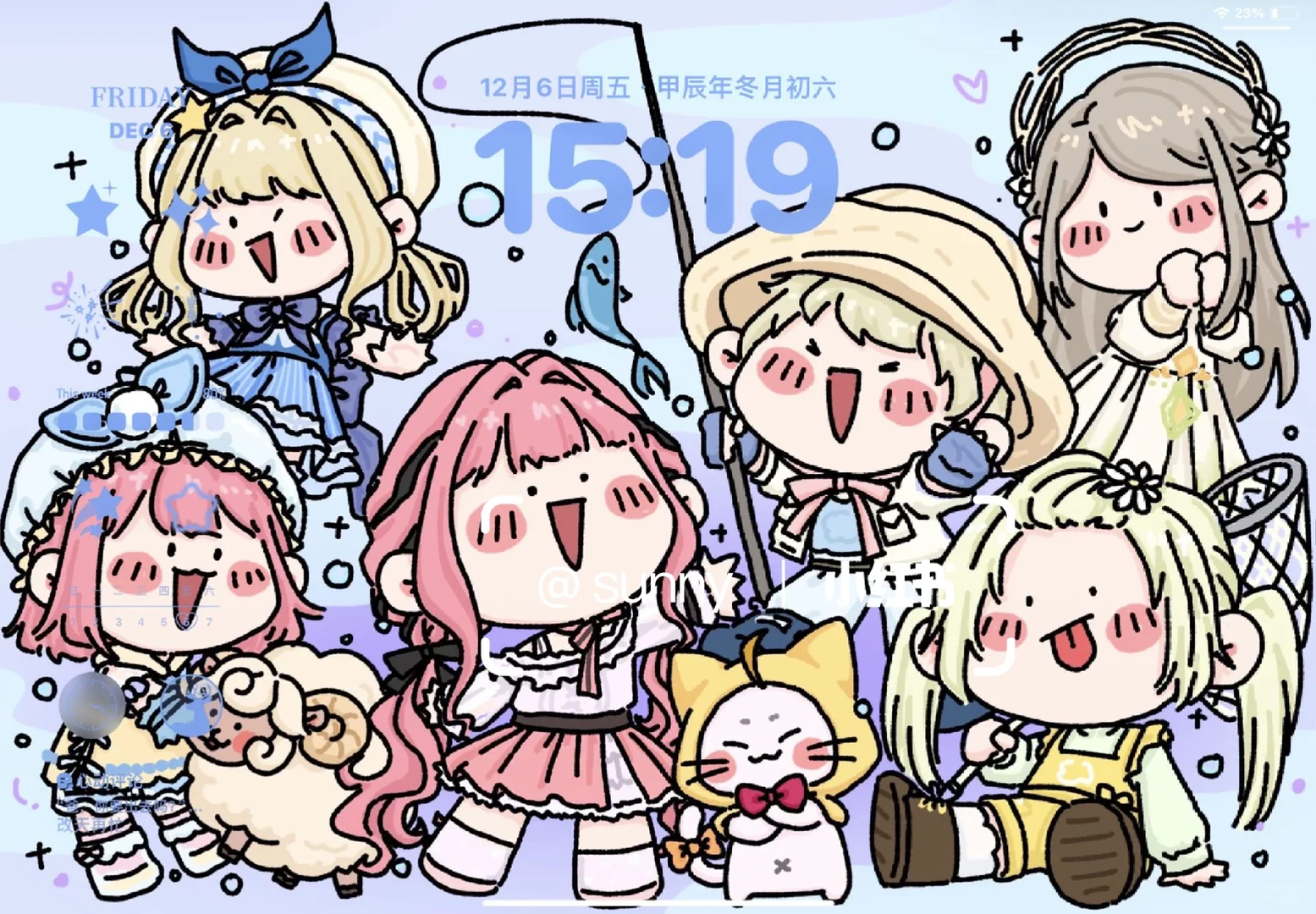 好美的无限暖暖ipad壁纸 老师们太会画啦